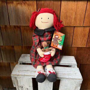 Vtg Eden Madeline Holiday Trimming 1996 Christmas Cloth Doll 18" Tartan Dress